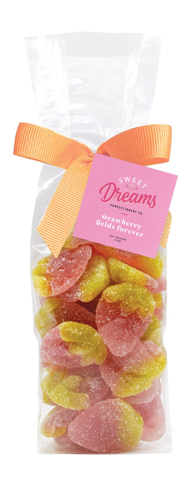 Sweet Dreams Gummy Sweets Bag - Strawberry fields forever 210g (12)