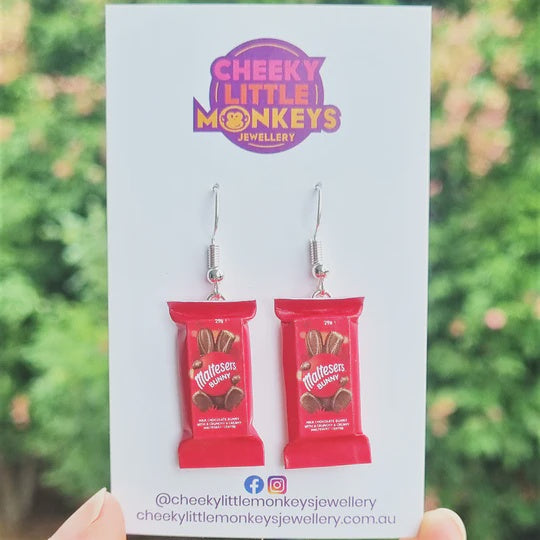 Malteser Bunny Earrings