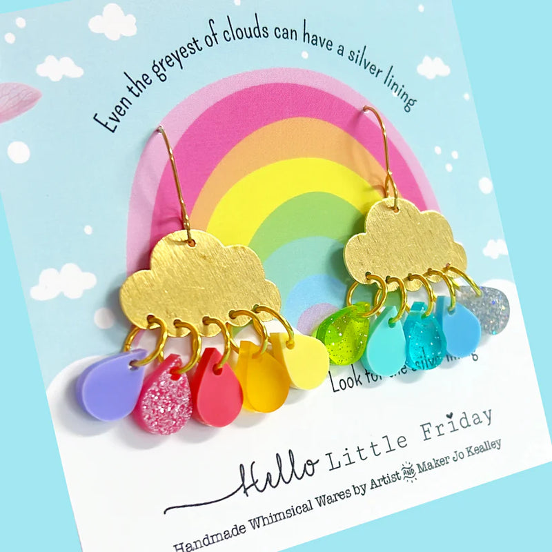 Hello Little Friday | It's Raining Rainbows (Brass) - Pastel