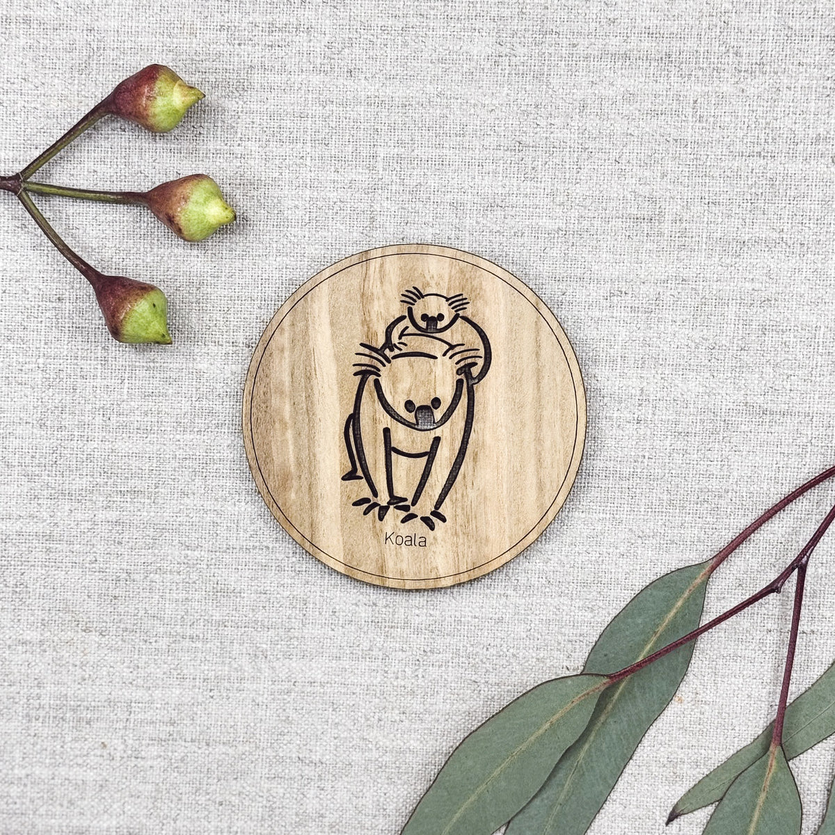 Buttonworks | Koala Single Coaster