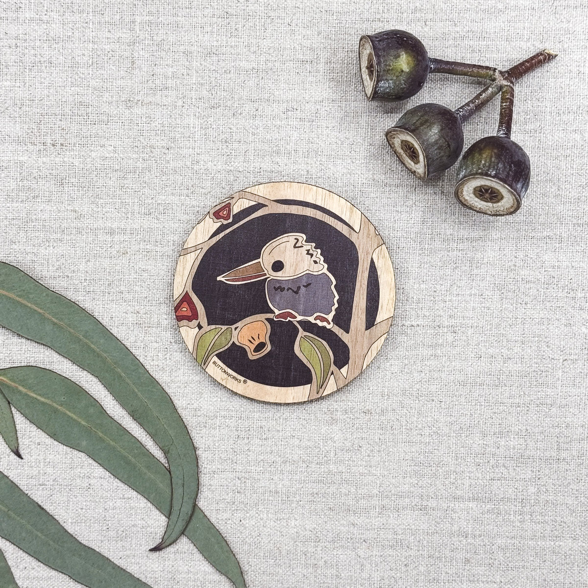Wildlife Kookaburra Coaster Single