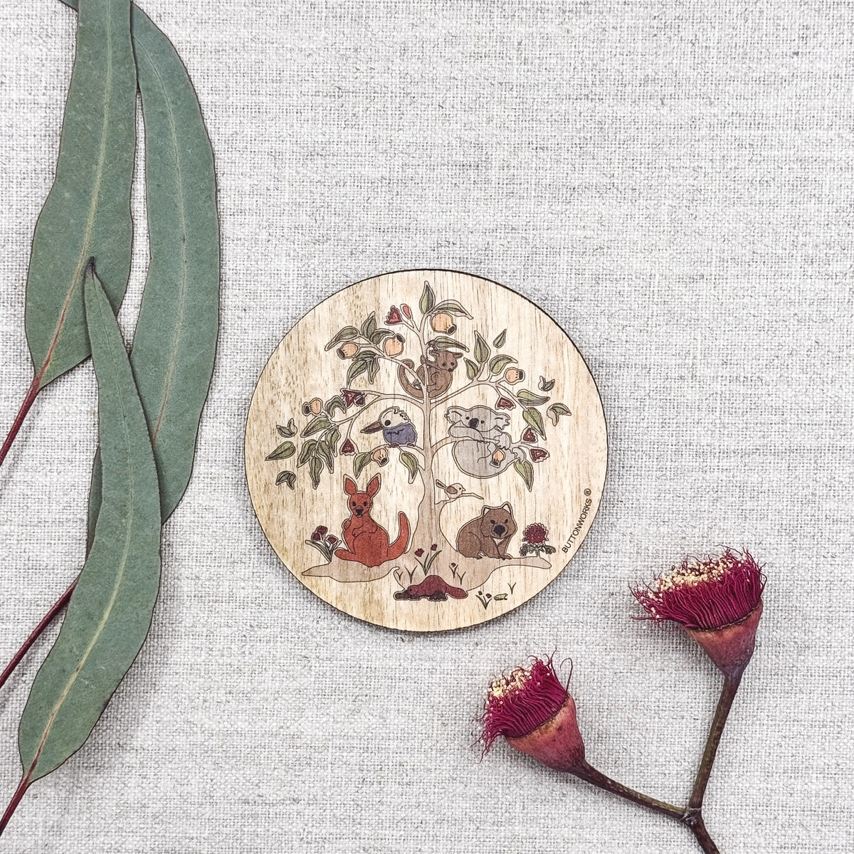 Buttonworks | Wildlife Tree Single Coaster