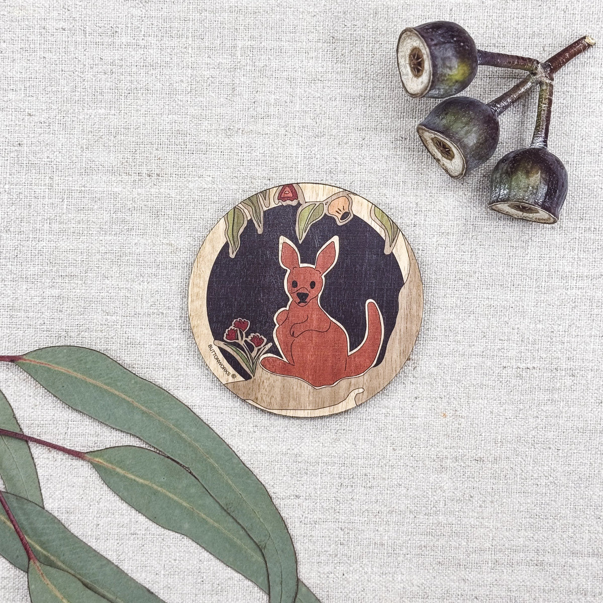 Wildlife Kangaroo Coaster Single