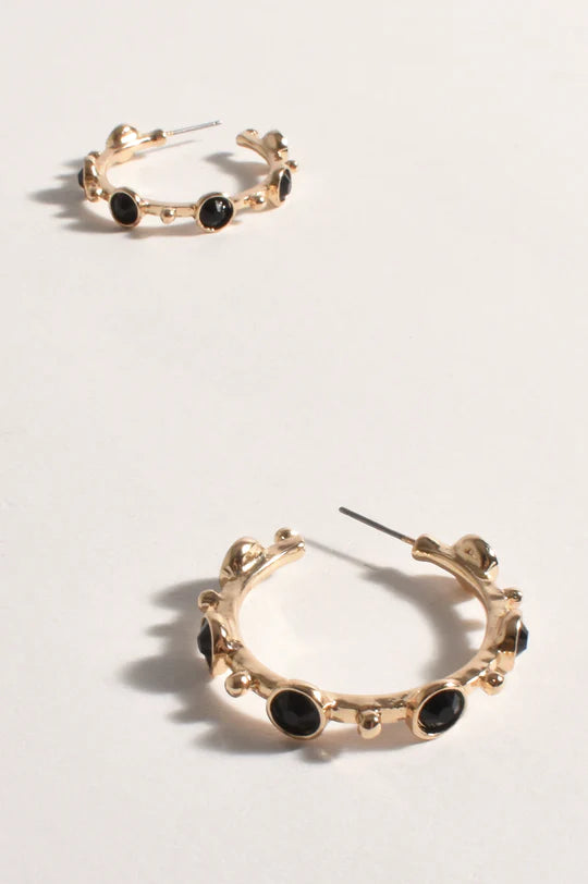 Jewelled hoop earrings discount