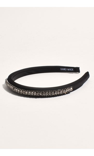 Adorne | Diamante Event Headband Black