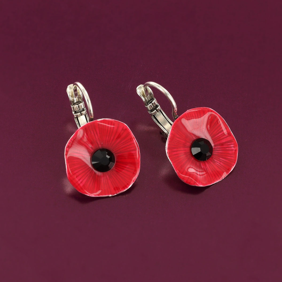 Taratata | Lever back earrings fantaisie Mambo Red