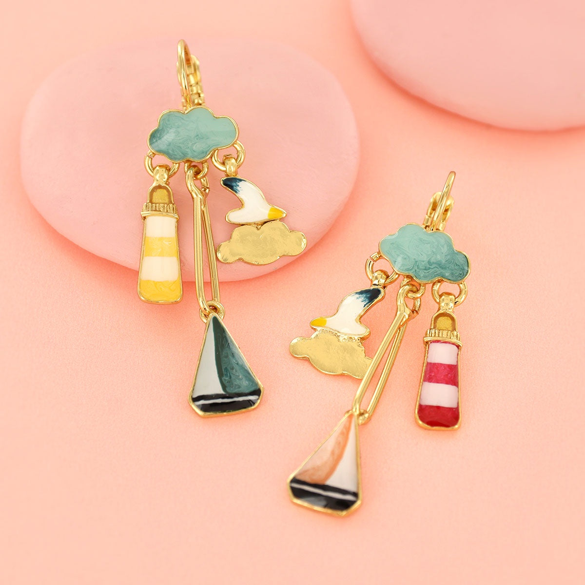 06746- Lever back earrings fantaisie Horizon