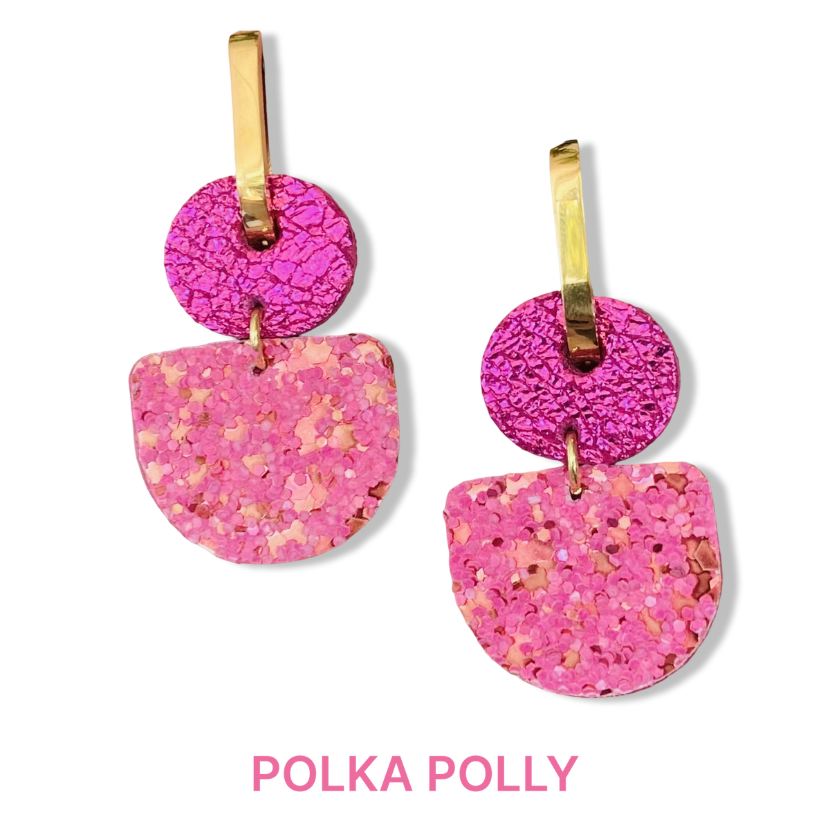 Polka Polly | Dusty Rose Dainty Hoops