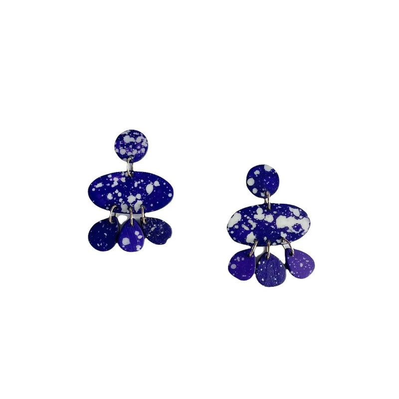 Zoda | Abstract Purple Earrings