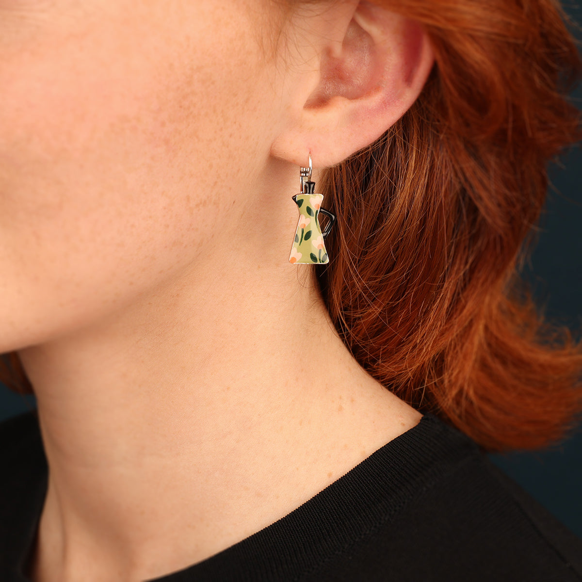 Lever back earrings fantaisie - Chicorée -02711