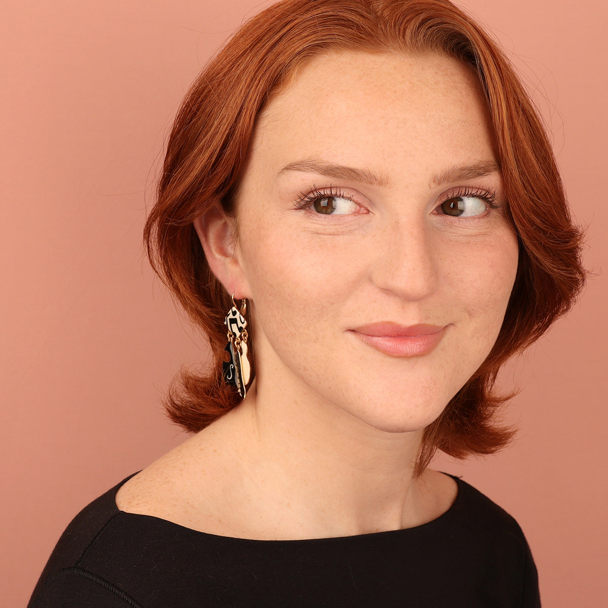 Lever back earrings fantaisie - Music - 05746