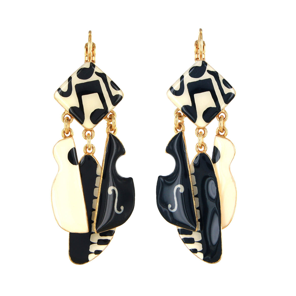 Lever back earrings fantaisie - Music - 05746