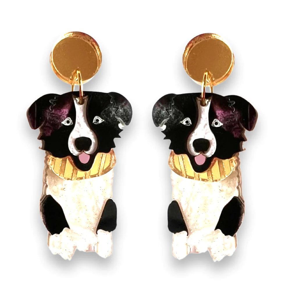 Bling Hound | Border Collie Dangles - Black
