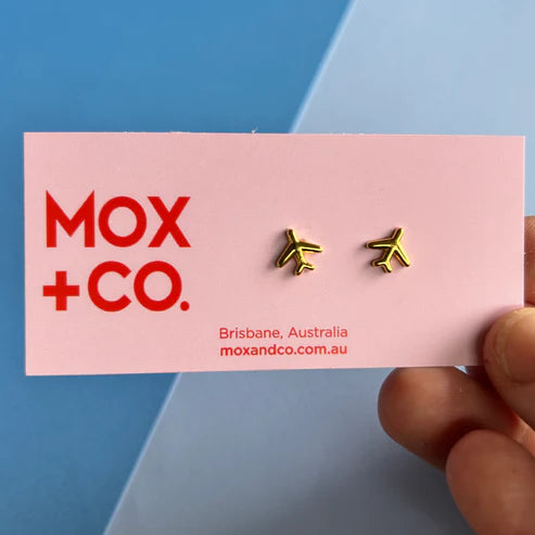 MOX & Co | Airplane Studs - Stainless Steel