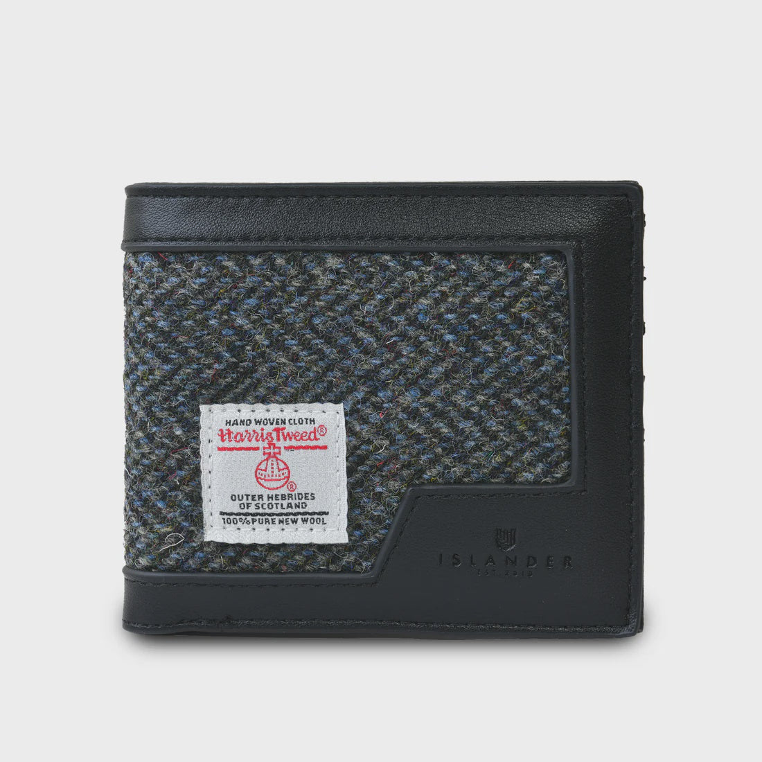 Islander | Men's Wallet Black and Grey Herringbone