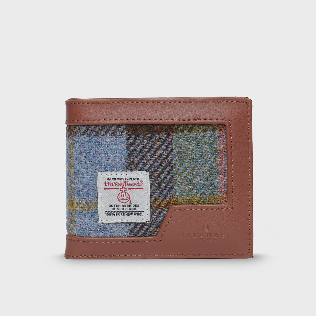 Islander | Men's Wallet Chestnut and Blue Tartan