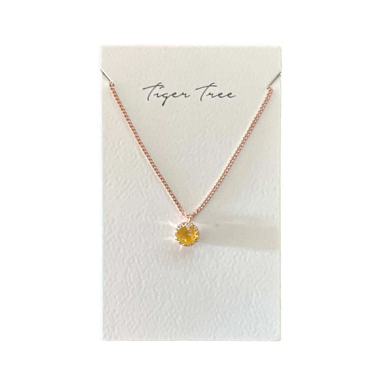 Tiger Tree | Yellow Crystal Necklace