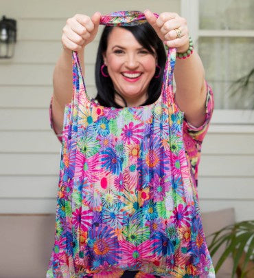 Lordy Dordie | Secret Garden Concertina Pleat Tote Bag - Secret Garden
