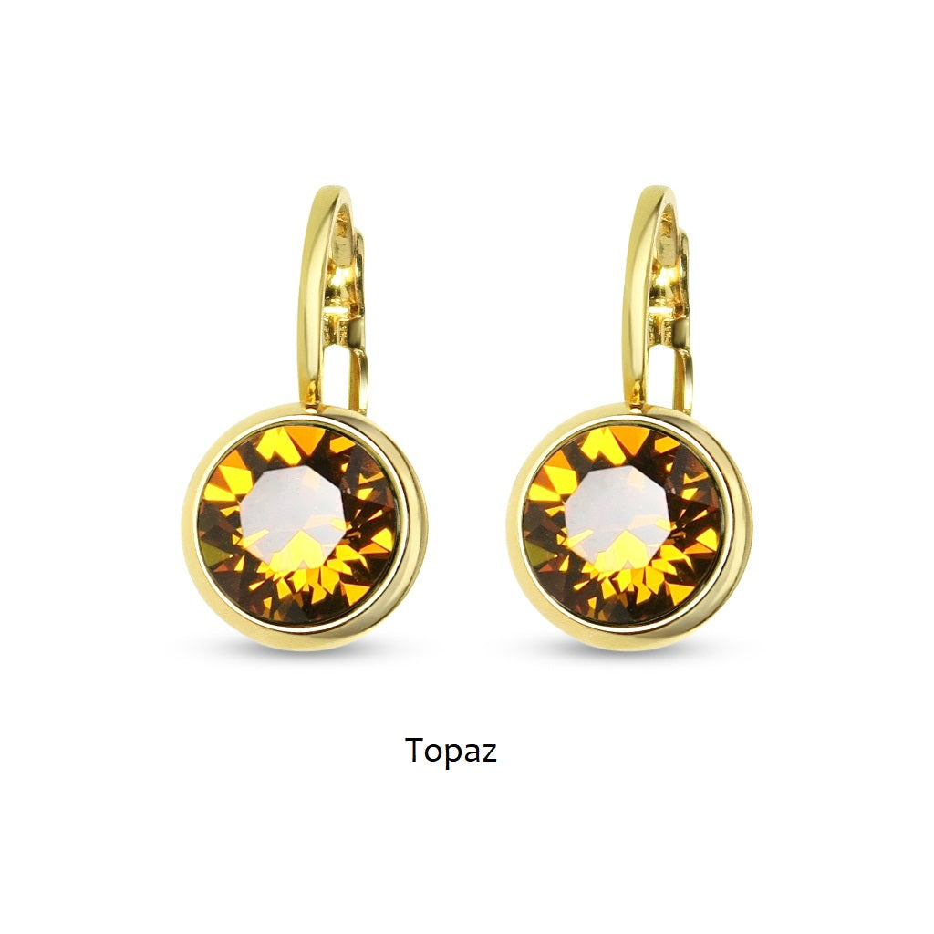 TID | Gold Plated French Clip Earrings - Multiple Colours