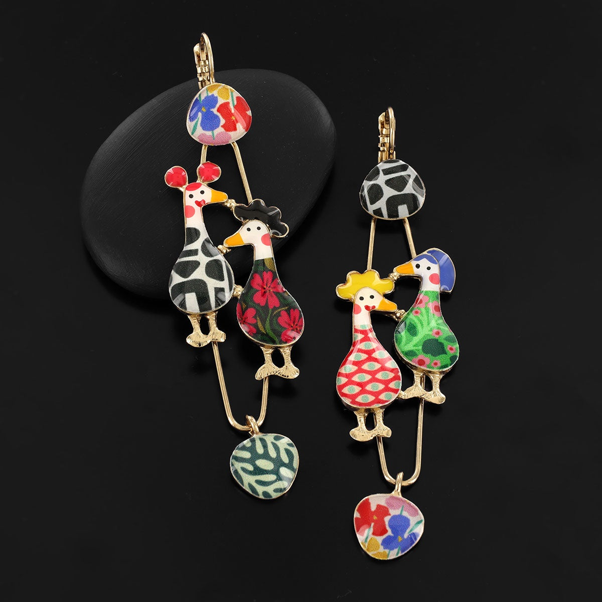 Lever back earrings fantaisie - Cancan -11794
