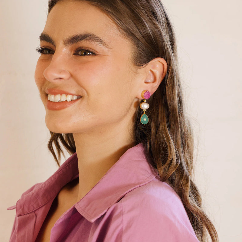 Zoda Earrings | Natania Natural Stone