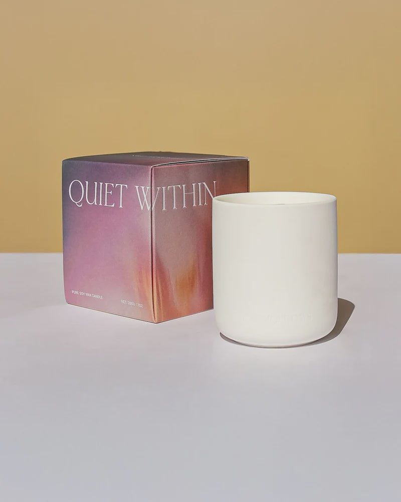 QUIET WITHIN CERAMIC CANDLE Jar