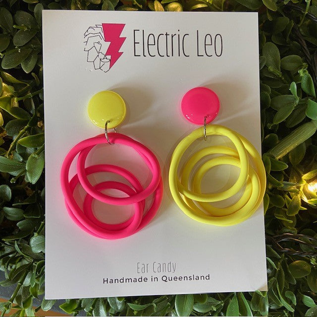 Electric Leo | BIG Squiggles -Yellow & Pink