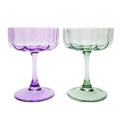 Urban | Willa Cocktail Glass purple & Green