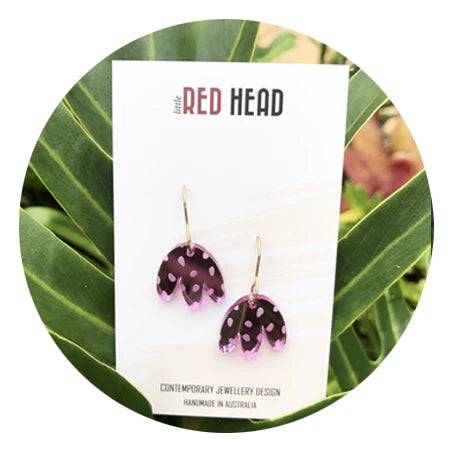 Little Red Head | Dotti Petal Earrings