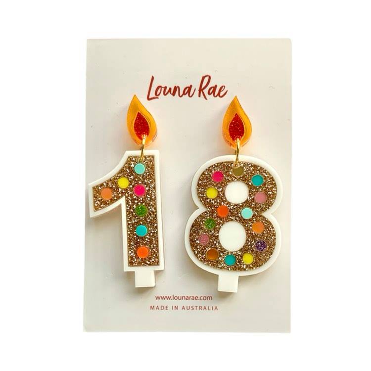 Louna Rae | 18 Candle Earrings