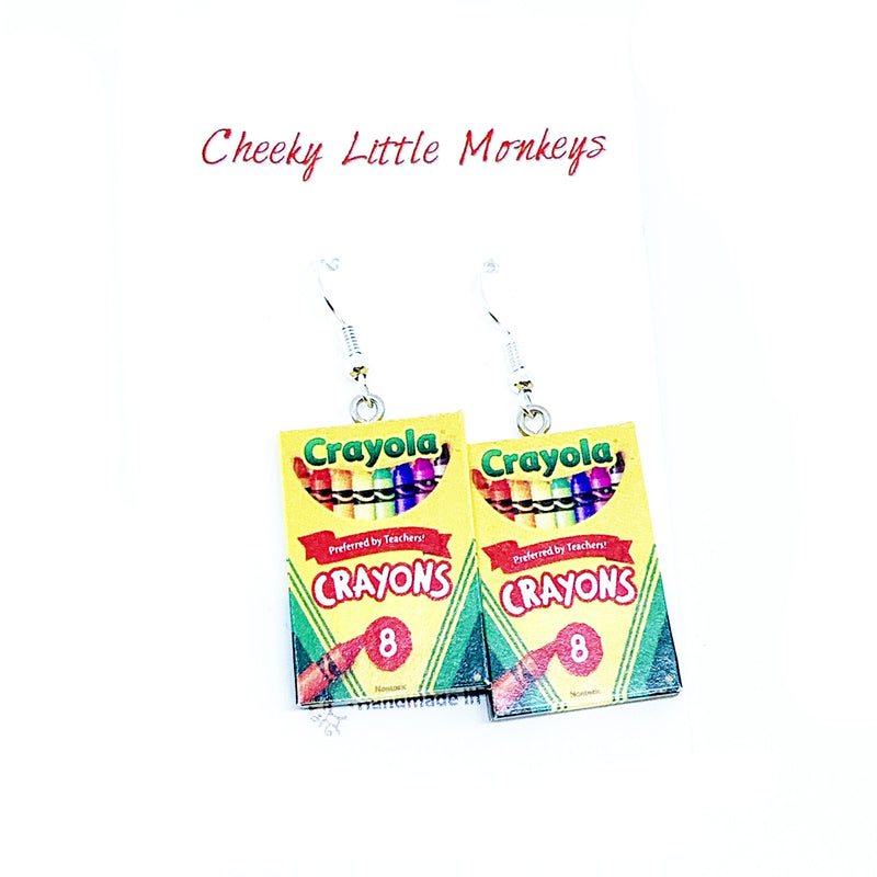 Cheeky Little Monkeys - Crayola Crayons Earrings