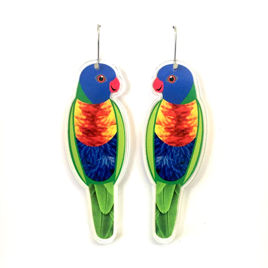 Smyle Designs | Rainbow Lorikeet Earrings