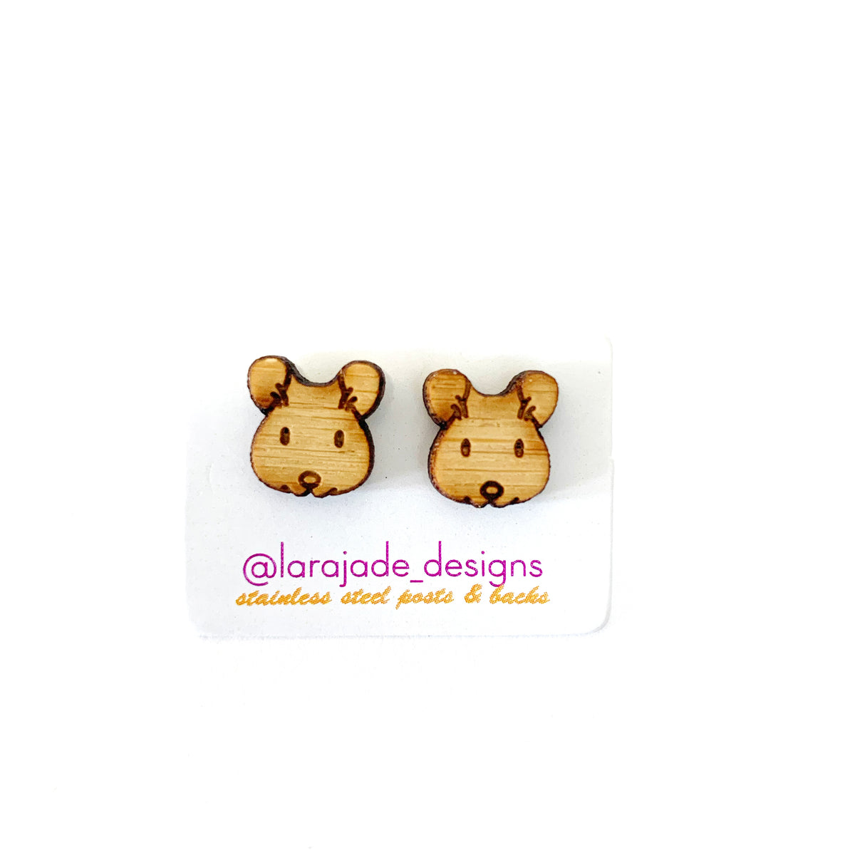Lara Jade | mini mice wooden studs