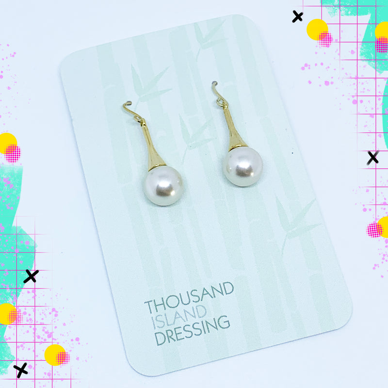 TID pearl and gold drops