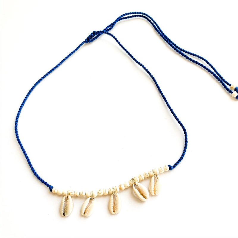 TID BEACH Hanging Shell necklace | navy