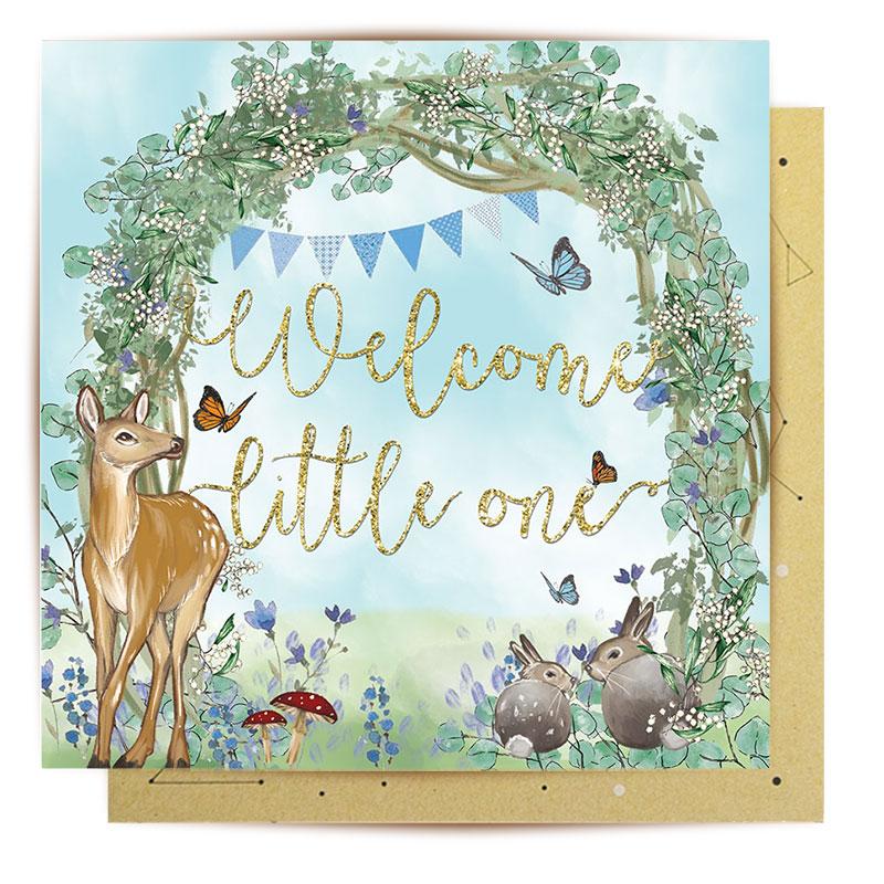 La La Land Greeting Card | Welcome Baby Blue
