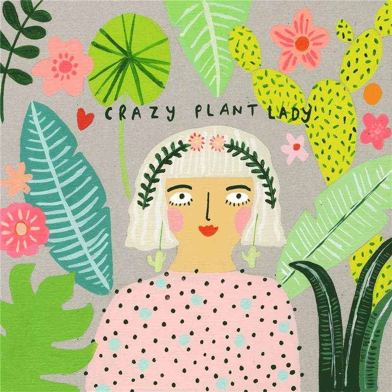 Sooshichacha Greeting Card | Crazy Plant Lady