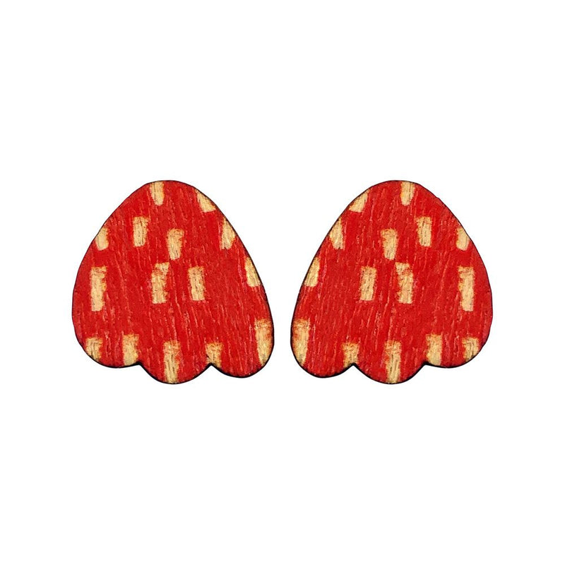 Scoops | Tulip Studs - Red Spot