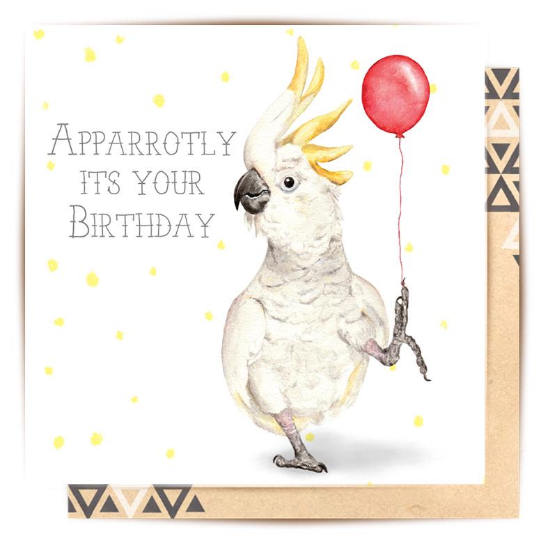 Mini Greeting Card | apparrotly it's your birthday