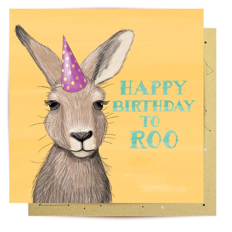 Mini Greeting Card | happy birthday to roo