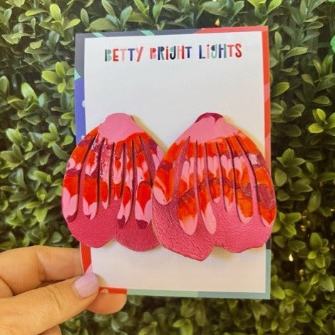 Betty Bright Lights | Mega Flower Statement Earrings - pink/orange