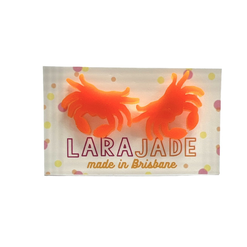 Lara Jade | crab studs orange