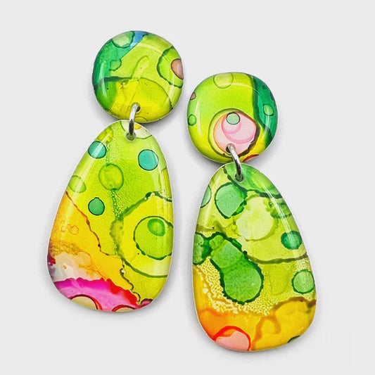 Blossom & Cat | 08 Ink + Resin Earring · Bonnie