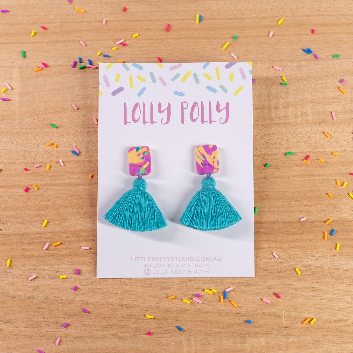 Multi Tassle Drops - Turquoise