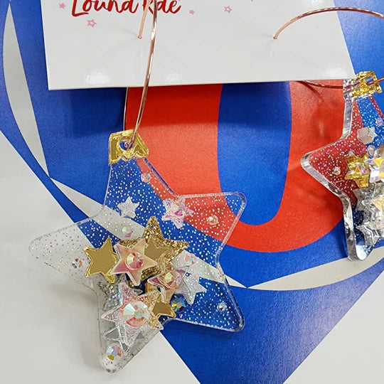 Louna Rae | Christmas Star Bauble Dangle Earrings