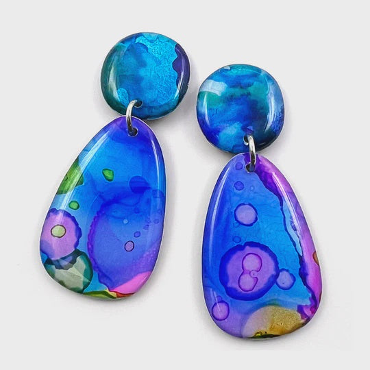 Blossom & Cat | 13 Ink + Resin Earring · Bonnie
