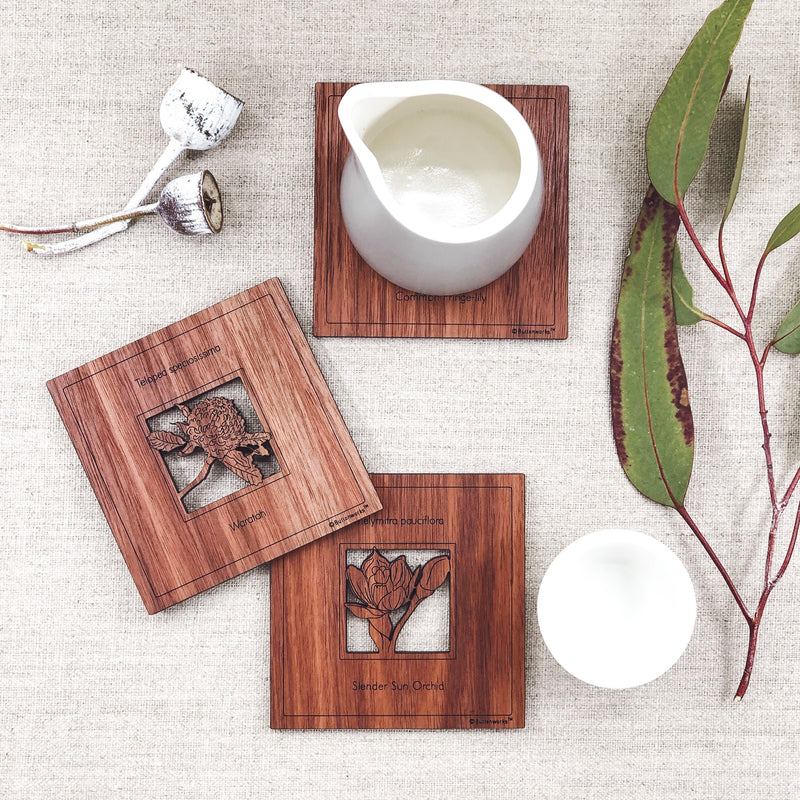 Buttonworks | Square Flower Coasters