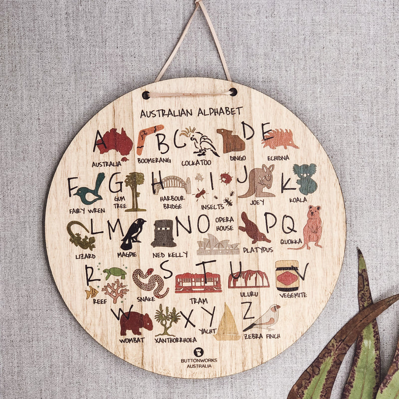 Buttonworks | Australian Alphabet Wall Hanging