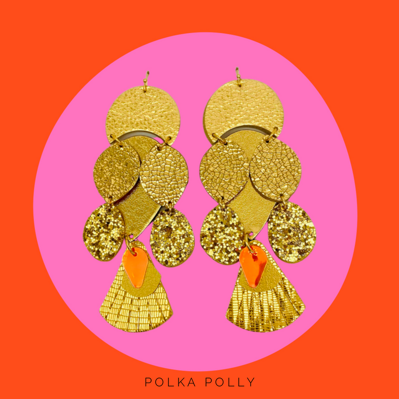 Polka Polly | Goddess Earrings - Gold