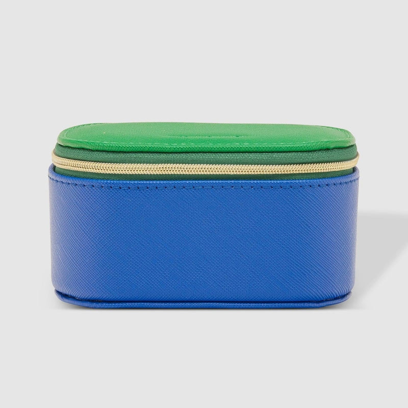 Louenhide | Olive Jewellery Box - Royal Blue/Apple Green